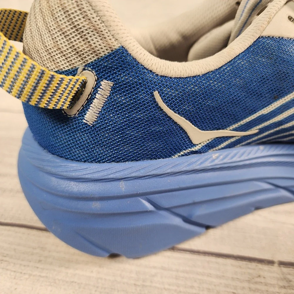 Hoka One One Rincon Men's Size 11 Running Shoes Gray Blue Striped 1102874